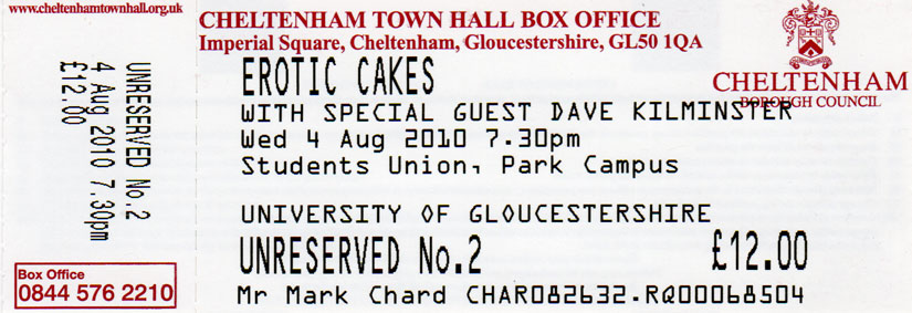 EROTIC CAKES Ticket
